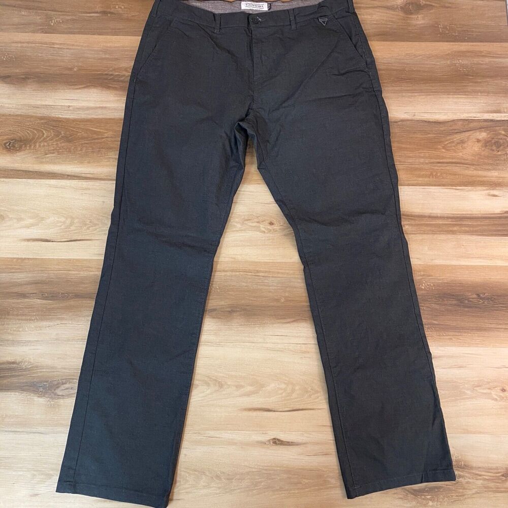 Eleven Paris Pants Mens 36 x 34 Gray Chino Cotton Blend Canvas Stretch Flat